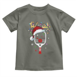 Pickleball Christmas Baby Shirt Holiday Reindeer Player Gifts Sports Xmas TS10 Military Green Print Your Wear