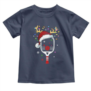 Pickleball Christmas Baby Shirt Holiday Reindeer Player Gifts Sports Xmas TS10 Navy Print Your Wear