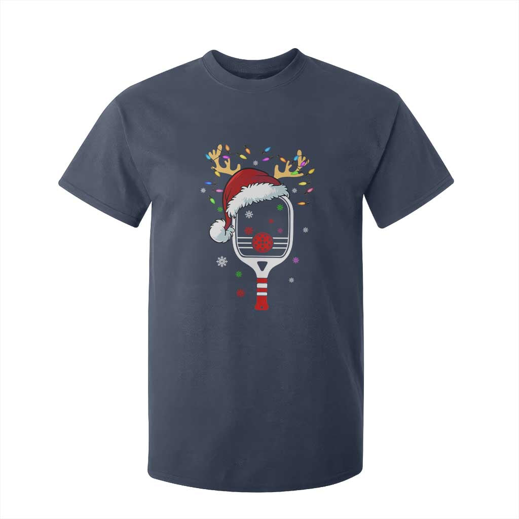 Pickleball Christmas T Shirt For Kid Holiday Reindeer Player Gifts Sports Xmas TS10 Navy Print Your Wear