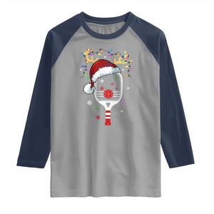 Pickleball Christmas Raglan Shirt Holiday Reindeer Player Gifts Sports Xmas TS10 Sport Gray Navy Print Your Wear