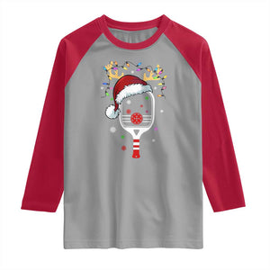 Pickleball Christmas Raglan Shirt Holiday Reindeer Player Gifts Sports Xmas TS10 Sport Gray Red Print Your Wear