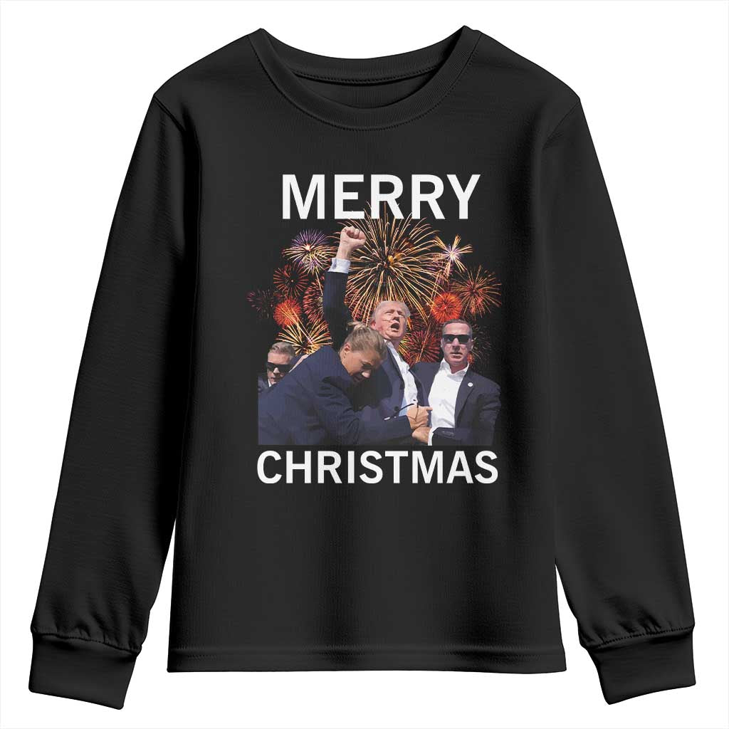 Donald Trump Christmas Youth Sweatshirt Merry Xmas Republican TS10 Black Print Your Wear