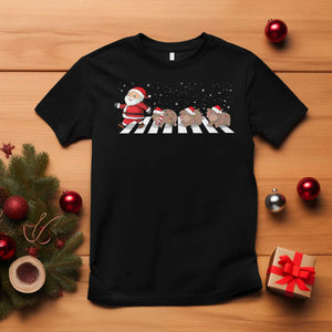 Christmas Moo Deng T Shirt Santa Baby Pygmy Hippo Trendy Xmas TS10 Black Print Your Wear