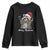 Merry Christmas Raccoon Youth Sweatshirt Happy Holidays Gift Animal Xmas Lights Red Santa Hat TS10 Black Print Your Wear