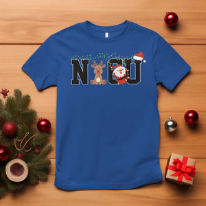 Christmas NICU Nurse T Shirt Cute Reindeer Student Xmas Gift TS10 Royal Blue Print Your Wear