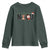 Christmas NICU Nurse Youth Sweatshirt Cute Reindeer Student Xmas Gift TS10 Dark Forest Green Print Your Wear