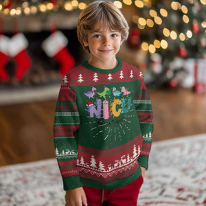 NICU Nurse Christmas Ugly Christmas Sweater Xmas Light Neonatal Intensive Care Unit Nurse Appreciation Gift Dinosaur TS10 Christmas Print Your Wear