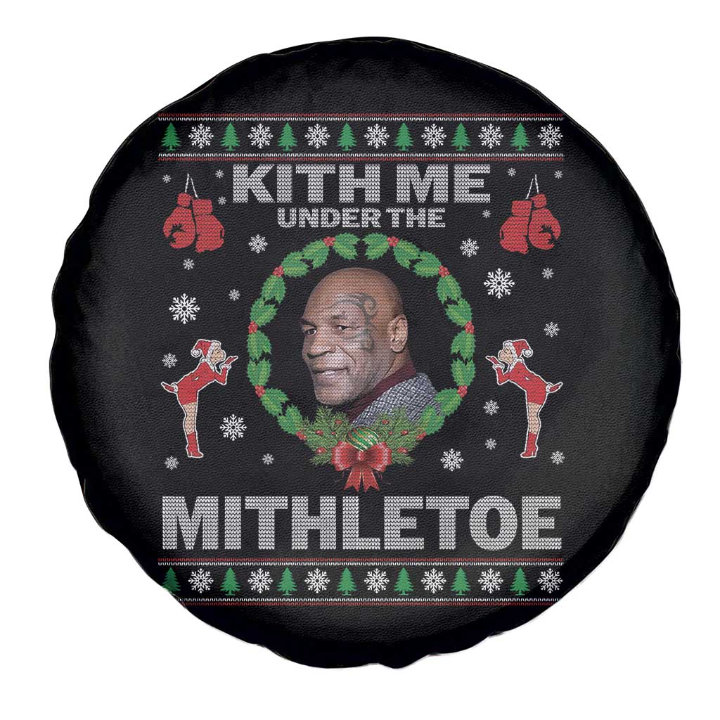 Funny Christmas Spare Tire Cover Kith Me Under The Mithletoe Tyson Ugly Xmas TS10 Print Your Wear