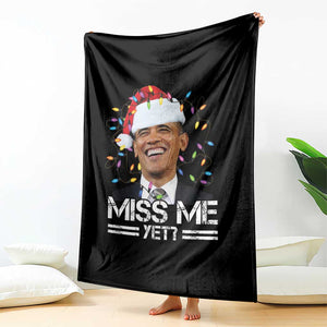 Funny Christmas Obama Throw Blanket Funny Santa Xmas Light TS10 Print Your Wear
