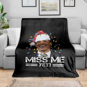 Funny Christmas Obama Throw Blanket Funny Santa Xmas Light TS10 Print Your Wear