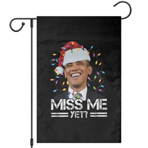Funny Christmas Obama Garden Flag Funny Santa Xmas Light TS10 Black Print Your Wear