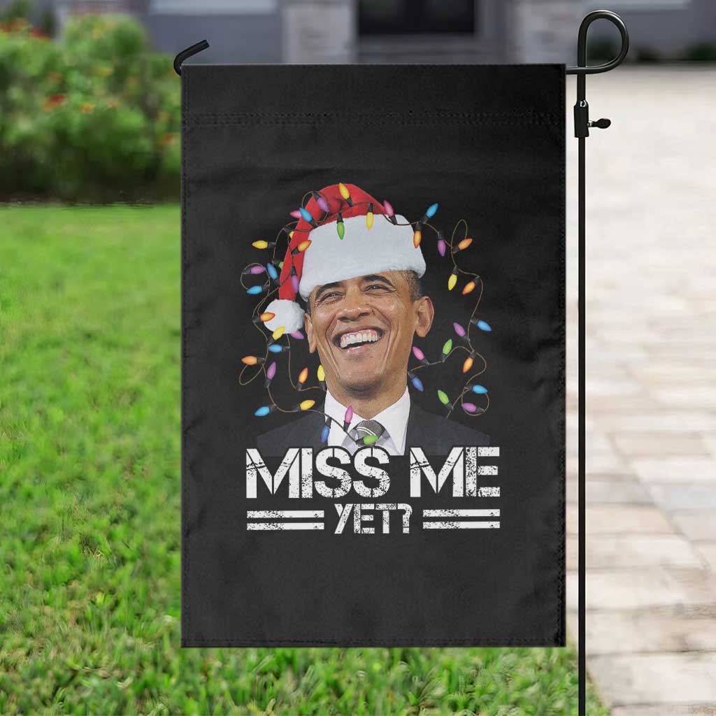 Funny Christmas Obama Garden Flag Funny Santa Xmas Light TS10 Print Your Wear