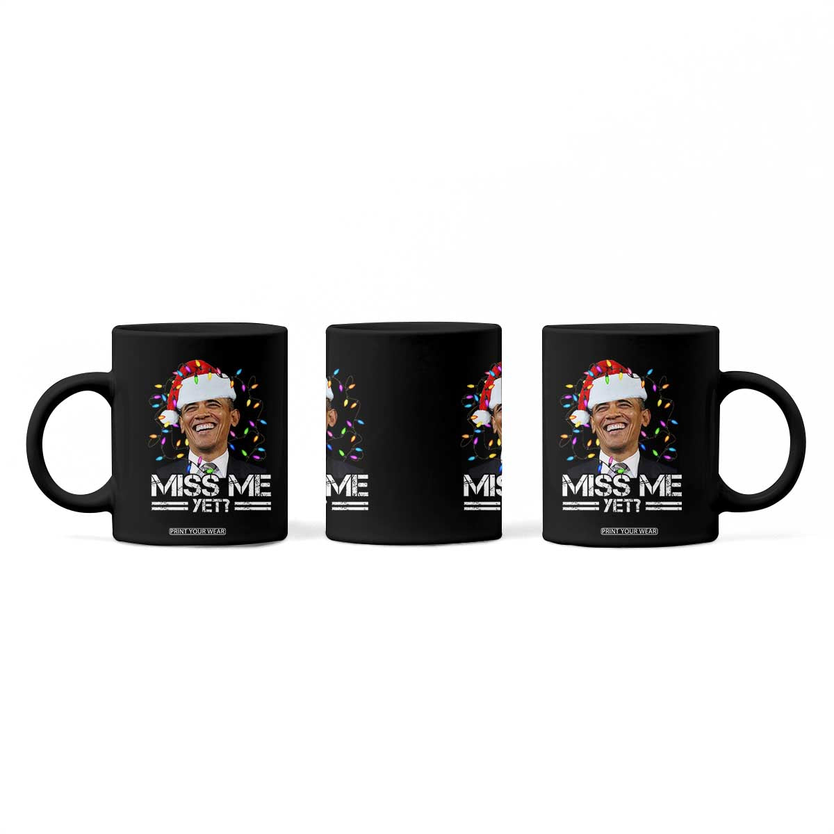 Funny Christmas Obama Coffee Mug Funny Santa Xmas Light TS10 Print Your Wear