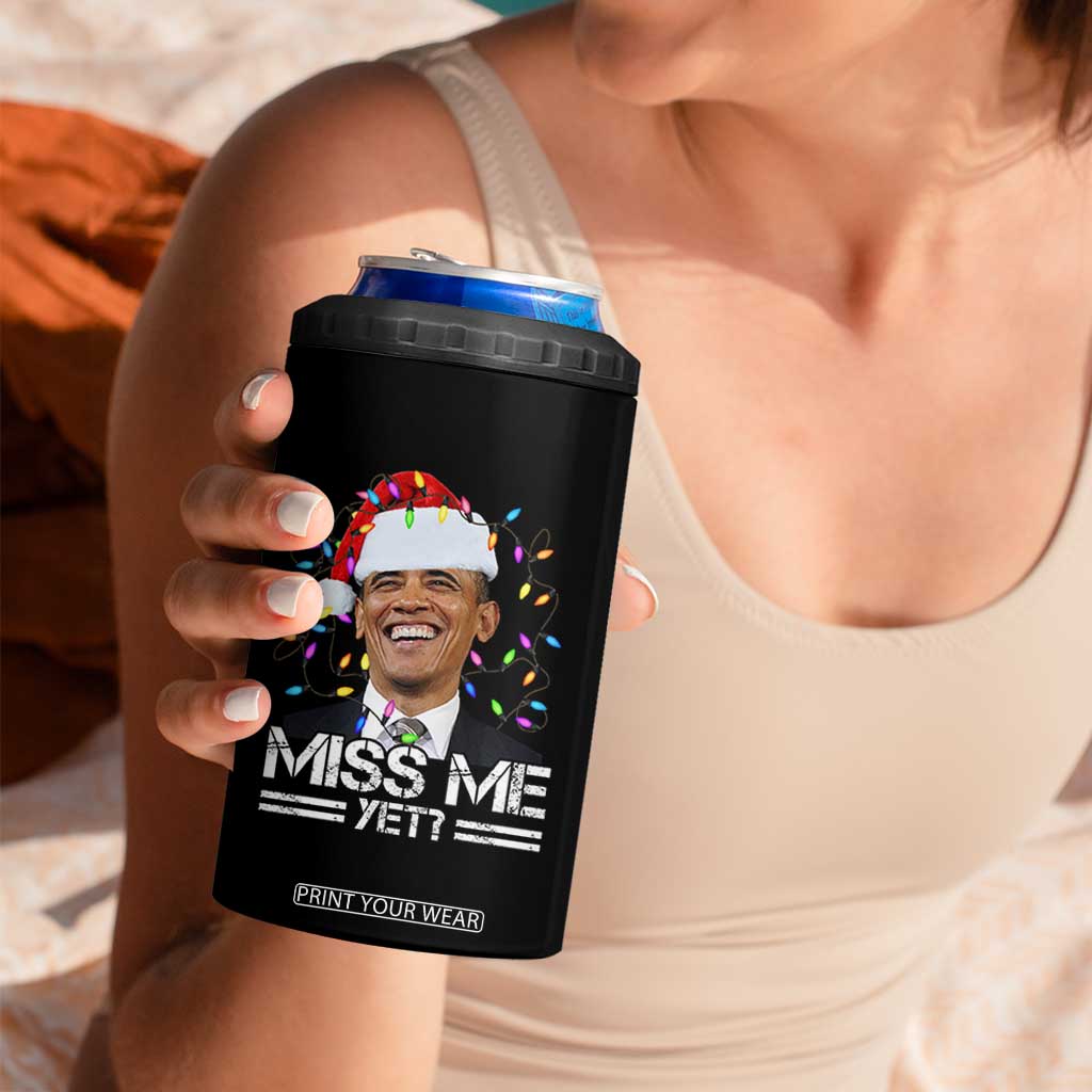 Funny Christmas Obama 4 in 1 Can Cooler Tumbler Funny Santa Xmas Light TS10 Print Your Wear