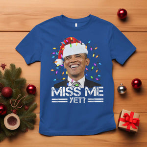 Funny Christmas Obama T Shirt Funny Santa Xmas Light TS10 Royal Blue Print Your Wear