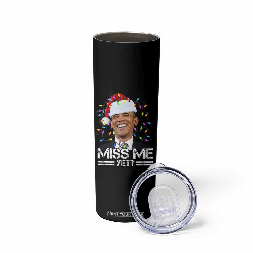 Funny Christmas Obama Skinny Tumbler Funny Santa Xmas Light TS10 Print Your Wear