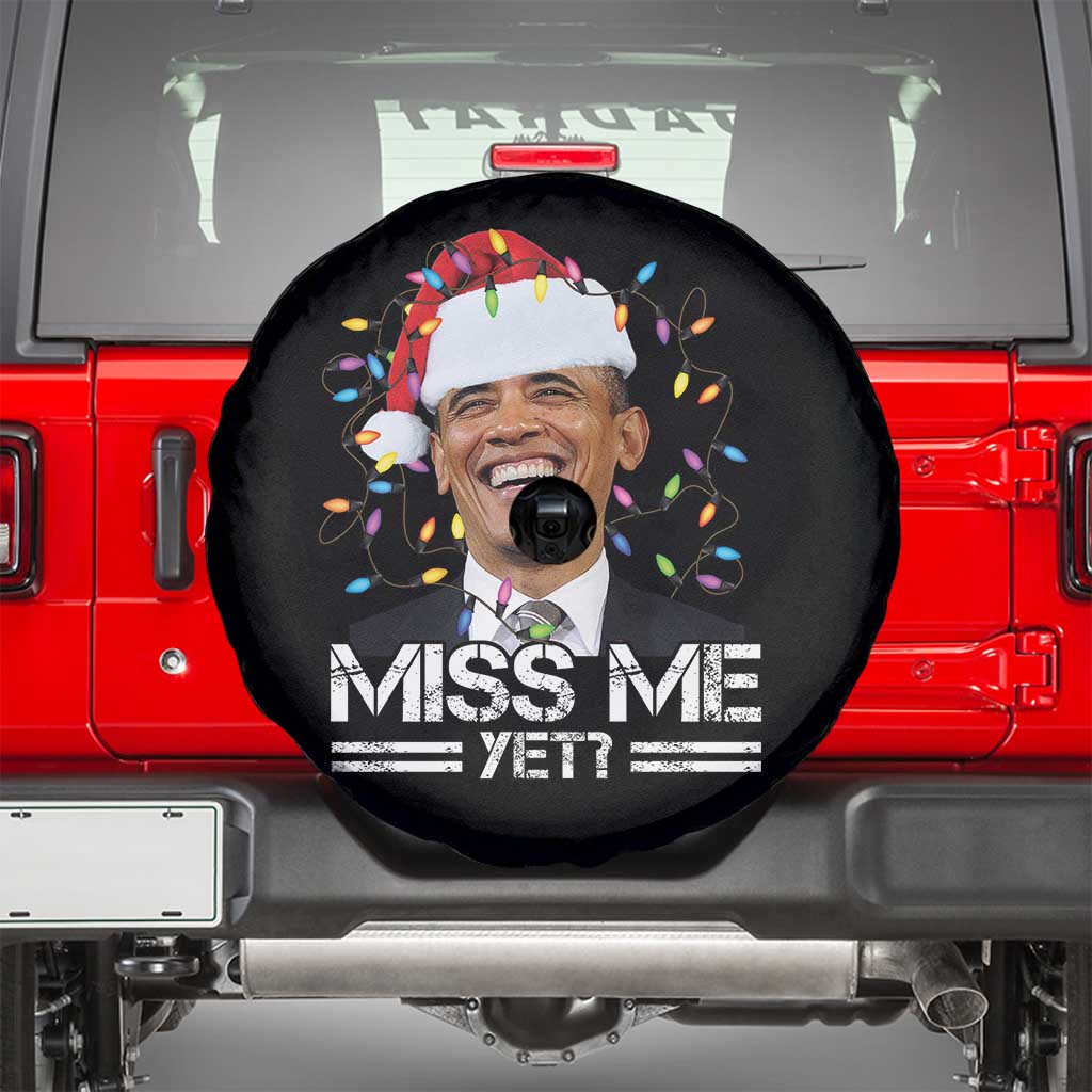 Funny Christmas Obama Spare Tire Cover Funny Santa Xmas Light TS10 Black Print Your Wear