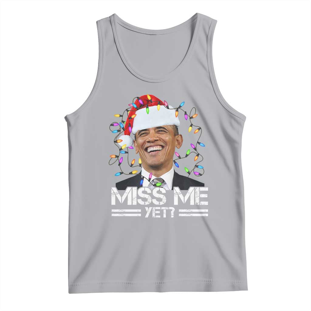 Funny Christmas Obama Tank Top Funny Santa Xmas Light TS10 Athletic Heather Print Your Wear