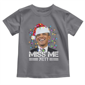 Funny Christmas Obama Toddler T Shirt Funny Santa Xmas Light TS10 Charcoal Print Your Wear
