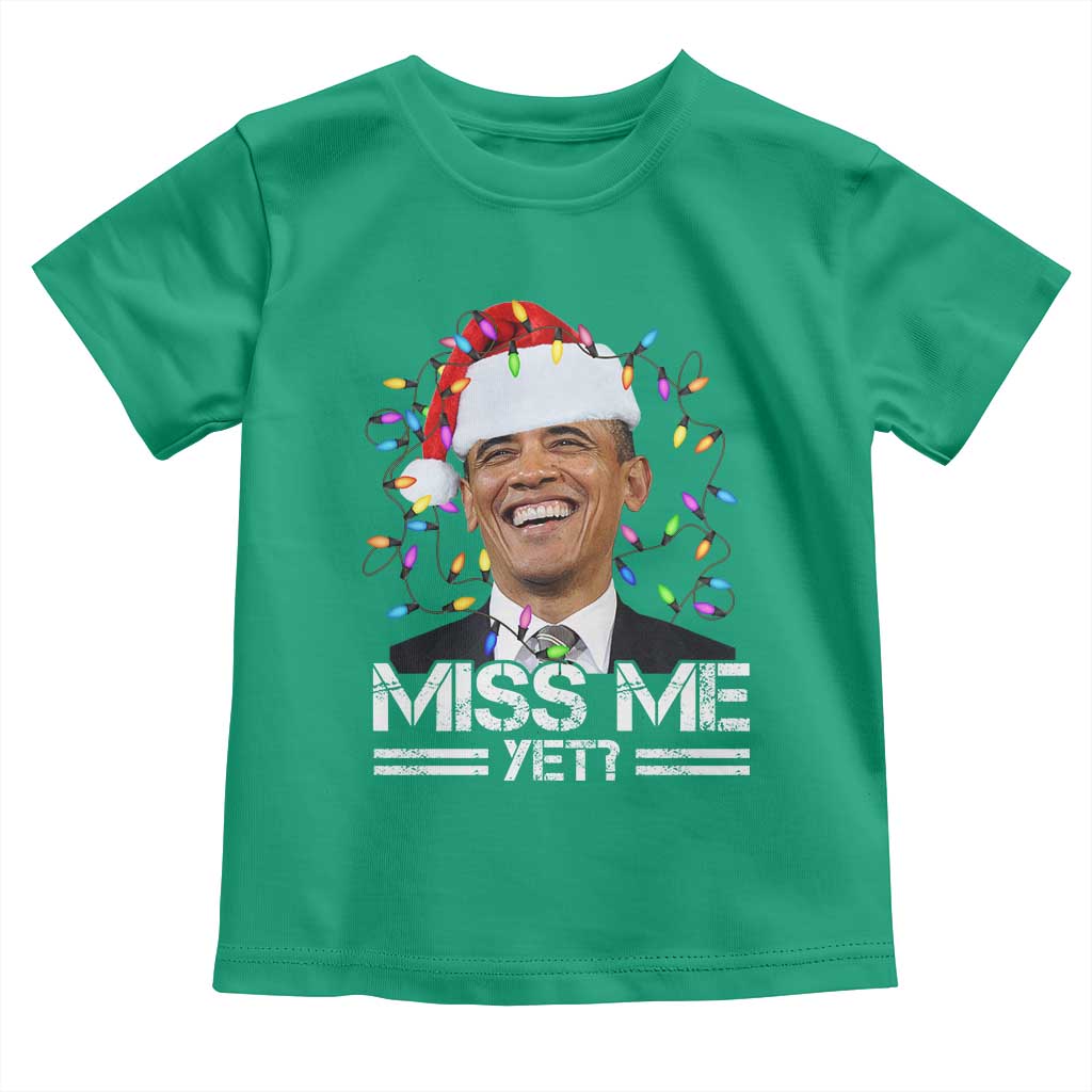 Funny Christmas Obama Toddler T Shirt Funny Santa Xmas Light TS10 Irish Green Print Your Wear