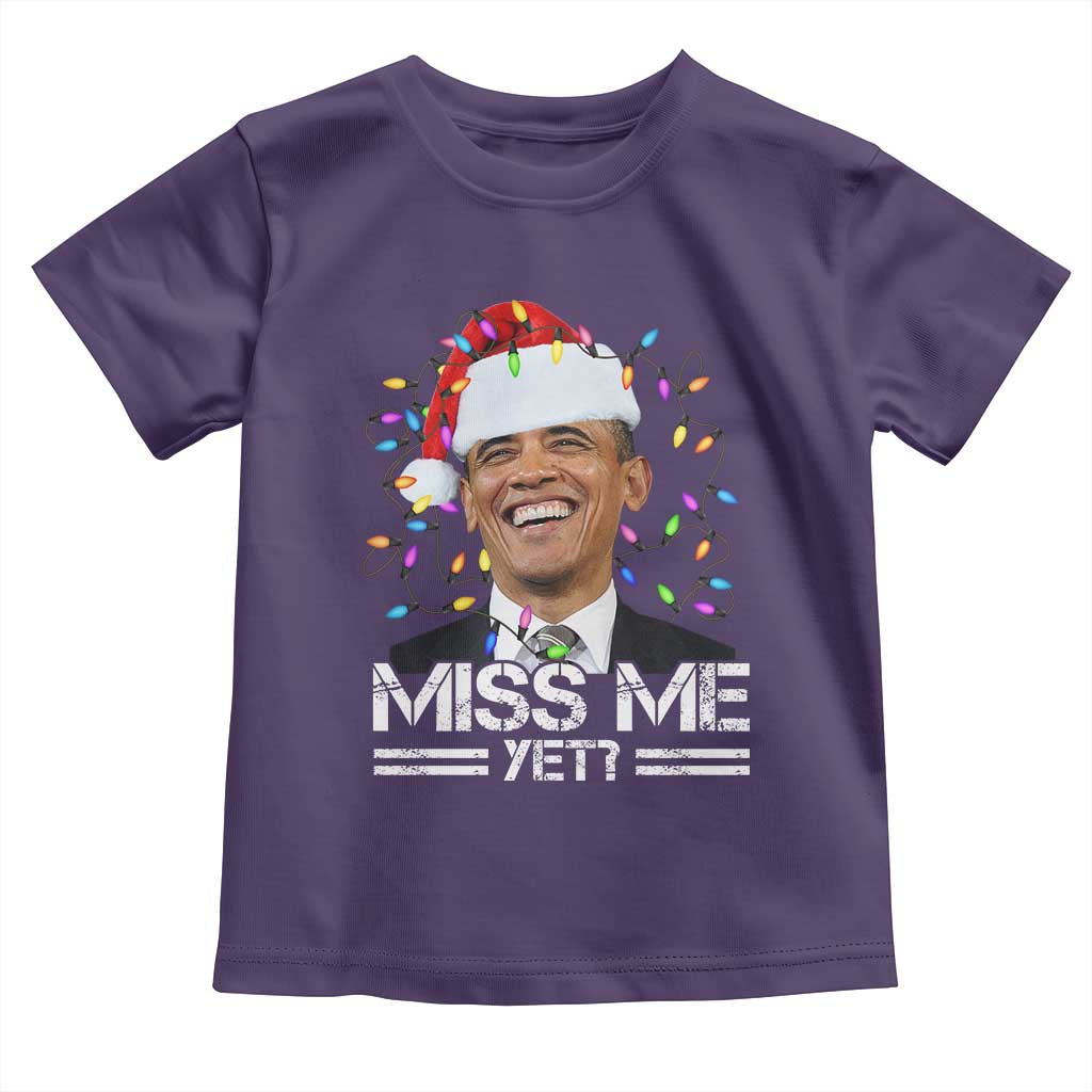 Funny Christmas Obama Toddler T Shirt Funny Santa Xmas Light TS10 Purple Print Your Wear