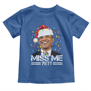 Funny Christmas Obama Toddler T Shirt Funny Santa Xmas Light TS10 Royal Blue Print Your Wear