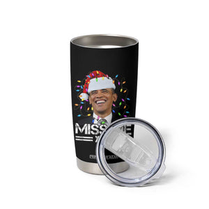 Funny Christmas Obama Tumbler Cup Funny Santa Xmas Light TS10 Print Your Wear