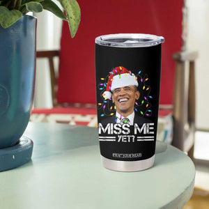 Funny Christmas Obama Tumbler Cup Funny Santa Xmas Light TS10 Print Your Wear