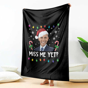 Funny Obama Ugly Xmas Throw Blanket Funny Santa Xmas Light TS10 Print Your Wear