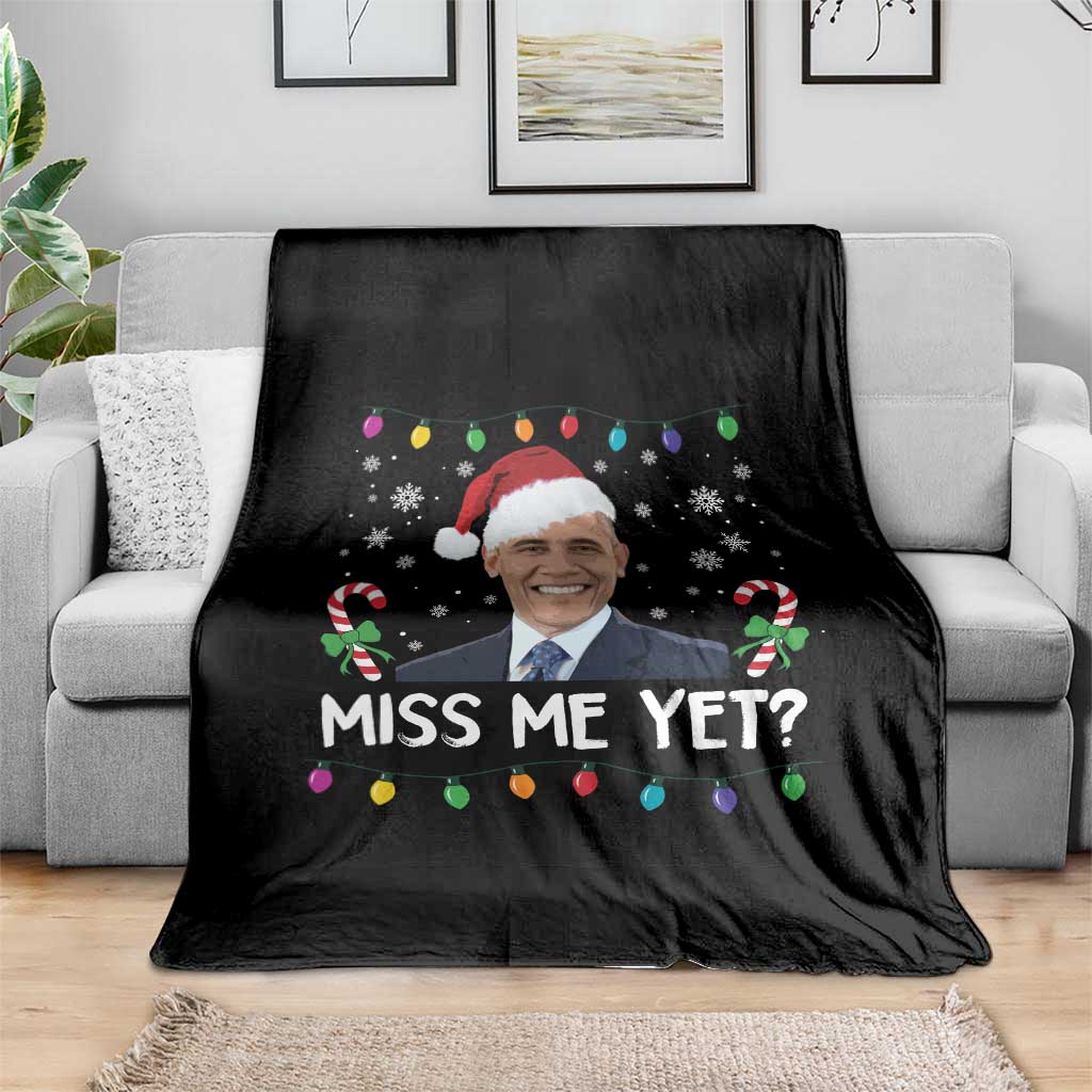 Funny Obama Ugly Xmas Throw Blanket Funny Santa Xmas Light TS10 Print Your Wear