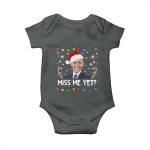 Funny Obama Ugly Xmas Baby Onesie Funny Santa Xmas Light TS10 Dark Heather Print Your Wear