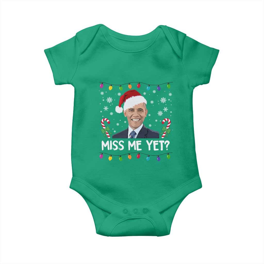 Funny Obama Ugly Xmas Baby Onesie Funny Santa Xmas Light TS10 Irish Green Print Your Wear