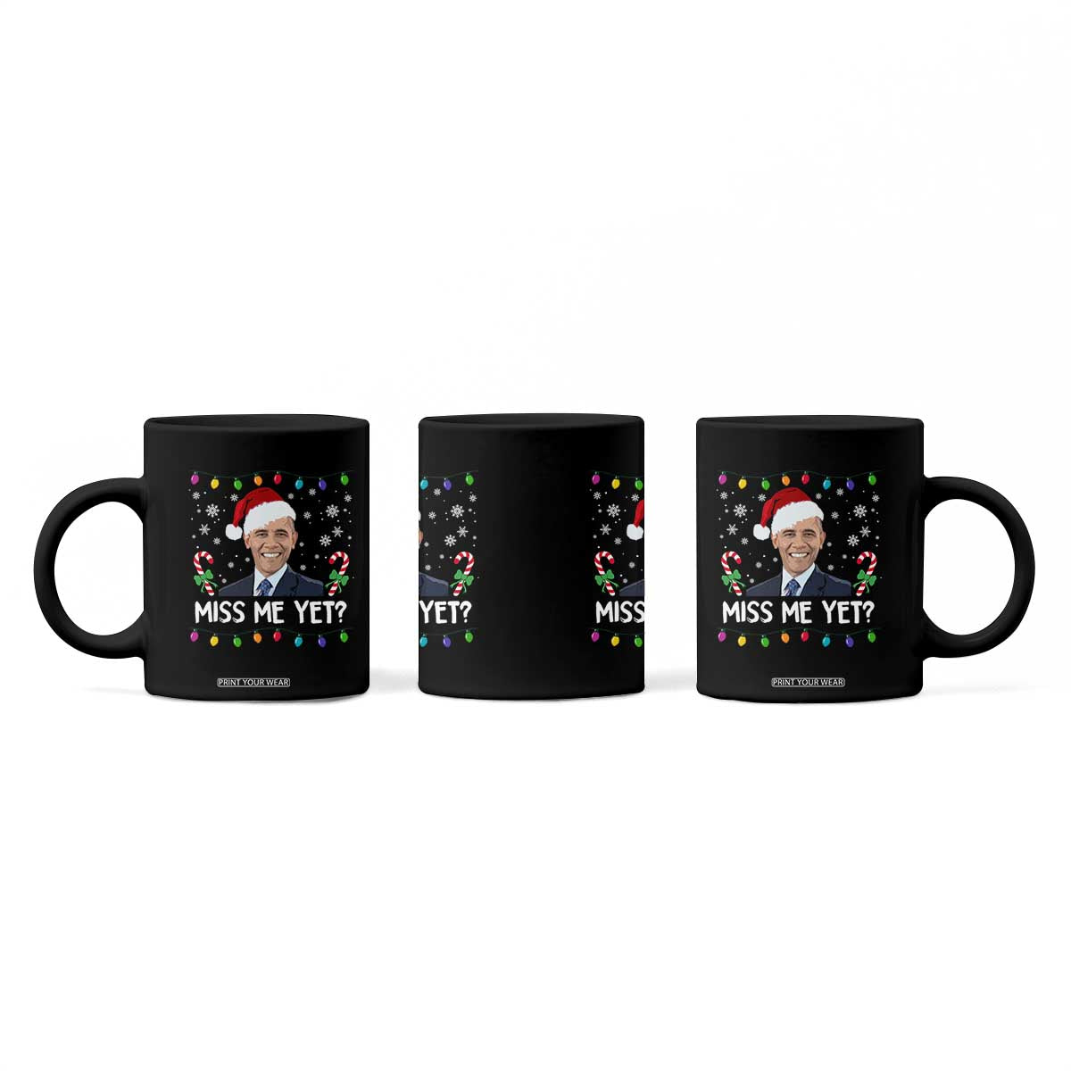 Funny Obama Ugly Xmas Coffee Mug Funny Santa Xmas Light TS10 Print Your Wear