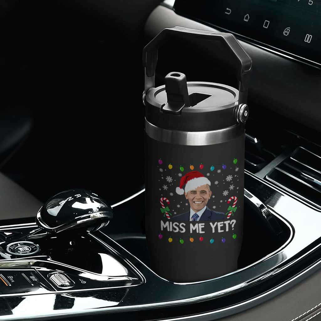 Funny Obama Ugly Xmas Flip Straw Tumbler Funny Santa Xmas Light TS10 Print Your Wear