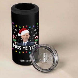 Funny Obama Ugly Xmas 4 in 1 Can Cooler Tumbler Funny Santa Xmas Light TS10 Print Your Wear