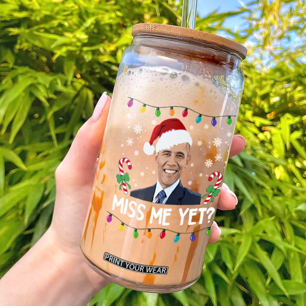 Funny Obama Ugly Xmas Glass Can Funny Santa Xmas Light TS10 Black Print Your Wear