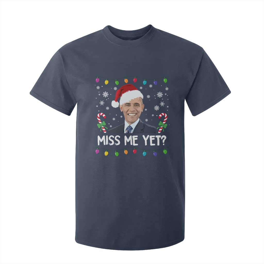 Funny Obama Ugly Xmas T Shirt For Kid Funny Santa Xmas Light TS10 Navy Print Your Wear