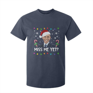 Funny Obama Ugly Xmas T Shirt For Kid Funny Santa Xmas Light TS10 Navy Print Your Wear