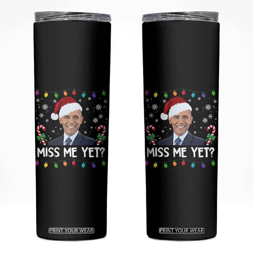 Funny Obama Ugly Xmas Skinny Tumbler Funny Santa Xmas Light TS10 Black Print Your Wear