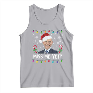Funny Obama Ugly Xmas Tank Top Funny Santa Xmas Light TS10 Athletic Heather Print Your Wear