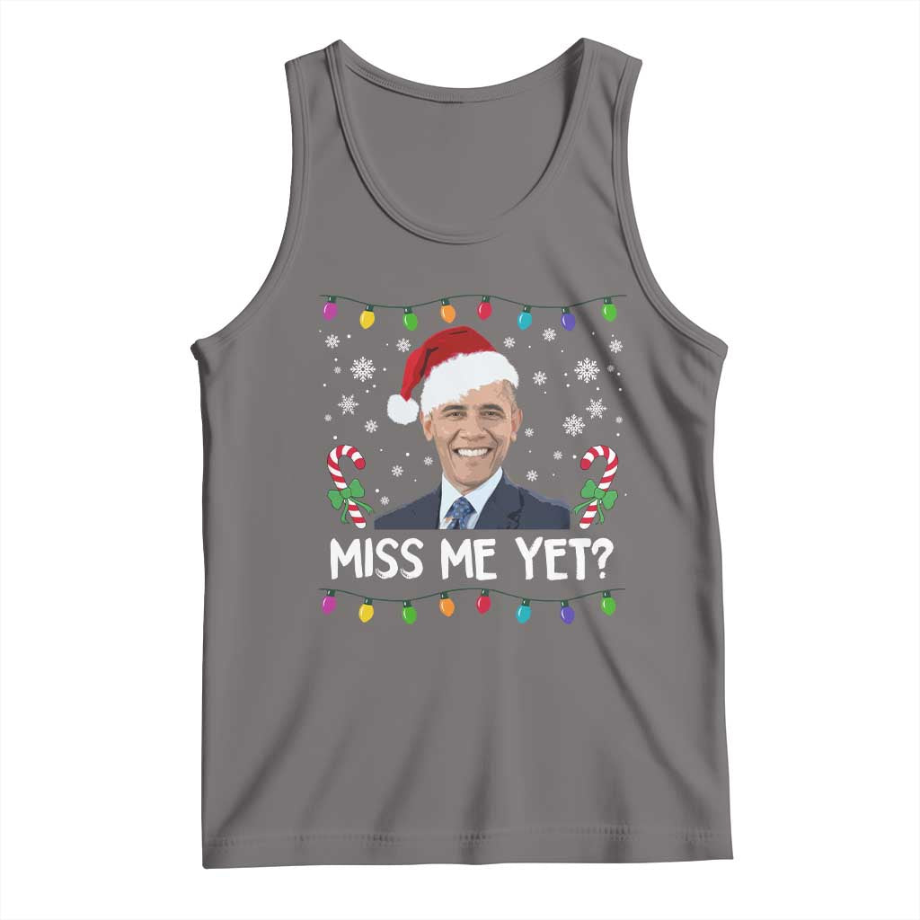 Funny Obama Ugly Xmas Tank Top Funny Santa Xmas Light TS10 Deep Heather Print Your Wear