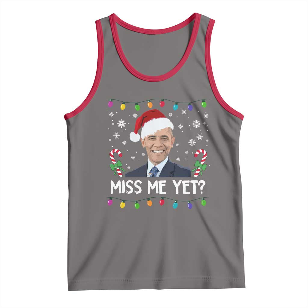 Funny Obama Ugly Xmas Tank Top Funny Santa Xmas Light TS10 Deep Heather Red Print Your Wear