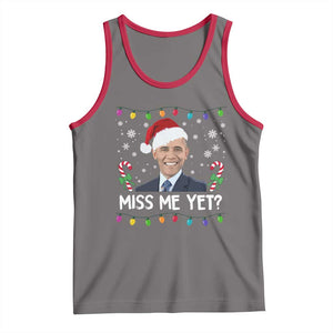 Funny Obama Ugly Xmas Tank Top Funny Santa Xmas Light TS10 Deep Heather Red Print Your Wear