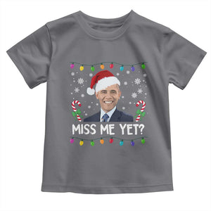 Funny Obama Ugly Xmas Toddler T Shirt Funny Santa Xmas Light TS10 Charcoal Print Your Wear