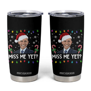 Funny Obama Ugly Xmas Tumbler Cup Funny Santa Xmas Light TS10 Black Print Your Wear