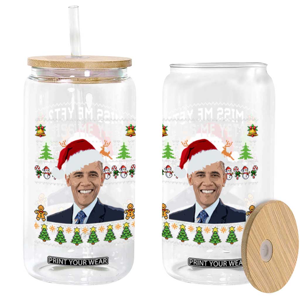 Funny Obama Ugly Xmas Glass Can Miss Me Yet Pajamas Ugly TS10 Print Your Wear