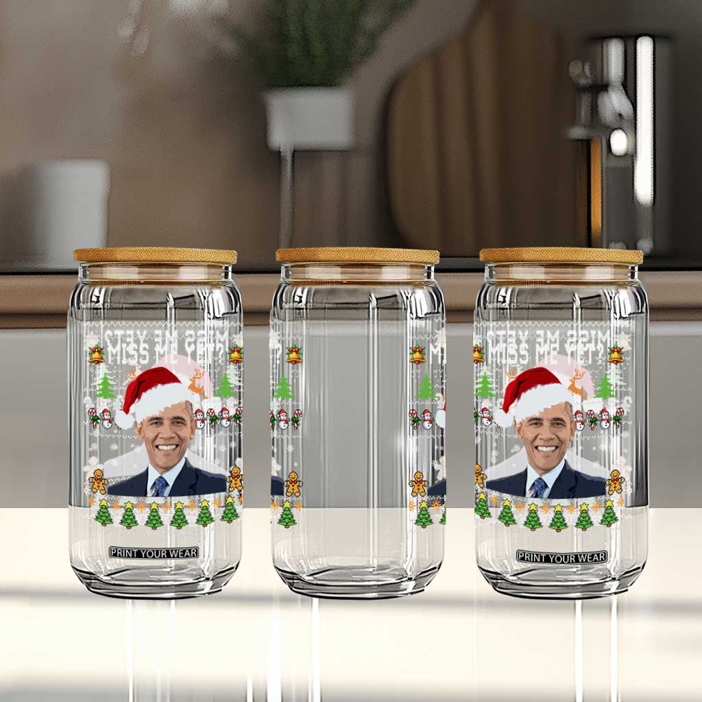 Funny Obama Ugly Xmas Glass Can Miss Me Yet Pajamas Ugly TS10 Print Your Wear