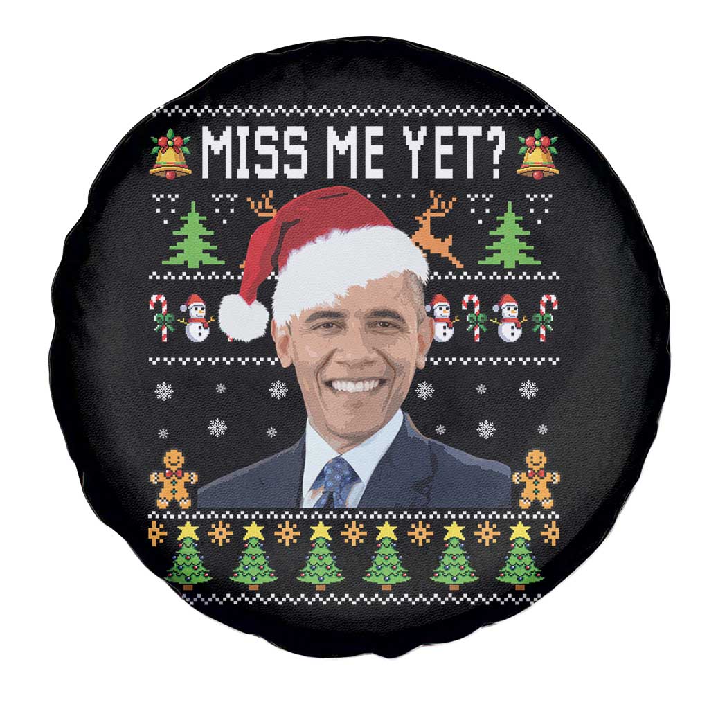 Funny Obama Ugly Xmas Spare Tire Cover Miss Me Yet Pajamas Ugly TS10 Print Your Wear