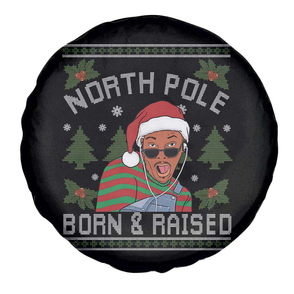 Funny Ugly Christmas Spare Tire Cover Fresh North Pole Born Raised Prince TS10 Print Your Wear