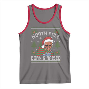 Funny Ugly Christmas Tank Top Fresh North Pole Born Raised Prince TS10 Deep Heather Red Print Your Wear